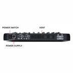 XTUGA CT60X 6-Channels Audio Mixer DJ Mixing Console with 48V Power Supply, CT60X
