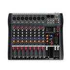 XTUGA CT80X 8-Channels Audio Mixer DJ Mixing Console with 48V Power Supply, CT80X