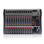 XTUGA CT120X 12-Channels Audio Mixer DJ Mixing Console with 48V Power Supply, CT120X