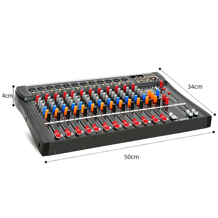 XTUGA CT120X 12-Channels Audio Mixer DJ Mixing Console with 48V Power Supply, CT120X
