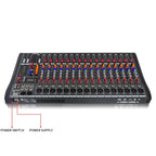 XTUGA CT160X 16-Channels Audio Mixer DJ Mixing Console with 48V Power Supply, CT160X