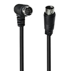 Single Curved mini DIN 9 Pin TV Audio Adapter Cable, 0.5m, 1.8m, 3m