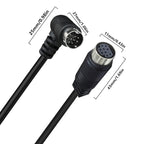 Curved mini DIN 9 Pin Male to Female TV Box Adapter Cable, 0.5m, 1.8m, 3m
