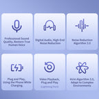 FUNSNAP M3 Digital Audio Wireless Microphone Mic Tok with Monitoring Earphones, M3 Type-C, M3 8 Pin