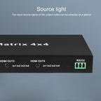 Measy MT4344 4K 30Hz 4 In 4 Out HDMI Matrix Switch Support Seamless Switching, EU Plug, US Plug, UK Plug, AU Plug