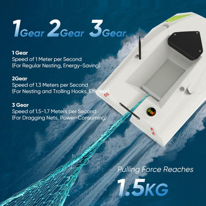 D50 High Speed Smart Remote Control Fishing Bait Boat Support Dragging Net, EU Plug, US Plug, UK Plug