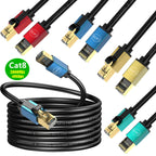 Home Fiber Bandwidth 10 Gigabit CAT8 Network Cable, 0.5m, 1m, 1.5m, 2m, 3m, 5m, 8m, 10m, 15m, 20m