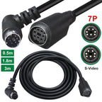Mini DIN 7 Pin Core Audio / Video Cable, 0.5m, 1.8m, 3m