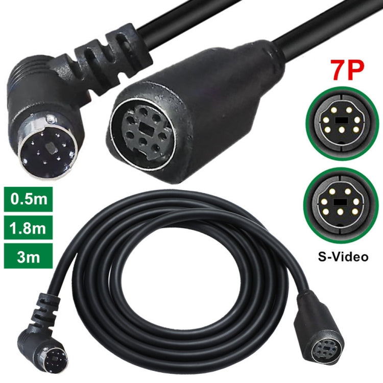 Mini DIN 7 Pin Core Audio / Video Cable, 0.5m, 1.8m, 3m