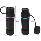 10Gpbs IP68 Waterproof Dual Ports Type-C Female to Female Straight Coupler Adapter With Protective Cover, Dual Ports Type-C Coupler With Protective Cover