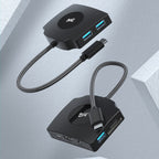 YCE-Z70A Type-C to PD 3.0, USB 3.0x2 + SD/TF, 3.5mm and HD1.4 Docking Station Video Capture Card