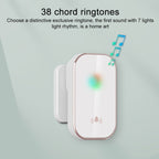 2 in 1 Waterproof Long Distance Remote Control Wireless Doorbell, Silver, A20 Pro