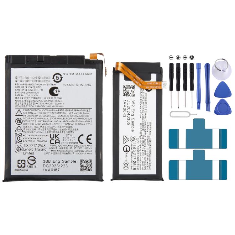 Battery Replacement, For Motorola Razr 50 Ultra QR30/QR10 2832mAh/998mAh, For Motorola Razr 50 QR31/QR11 2935mAh/998mAh, For Motorola Moto G84 5G XT2347 QB50 5000mAh, For Motorola Moto G Power 5G 2023 PD50 5000mAh                                       ...
