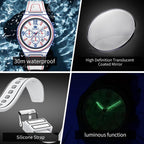 OLEVS 5622 Men Comic Style Multifunctional Luminous Quartz Watch
