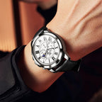 OLEVS 3632 Men Multifunctional Large Dial Luminous Waterproof Quartz Watch