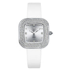 OLEVS 5512 Women Square Diamond Ring Waterproof Quartz Watch