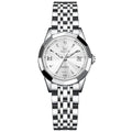 OLEVS 9998 Women Diamond Face Dual Calendar Waterproof Quartz Watch