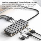 awei HUB-2 Multi-function 6 in 1 Type-C HUB Adapter, HUB-2