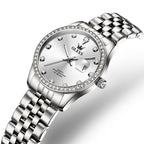 OLEVS 3629 Women Diamond Bezel Luminous Waterproof Quartz Watch