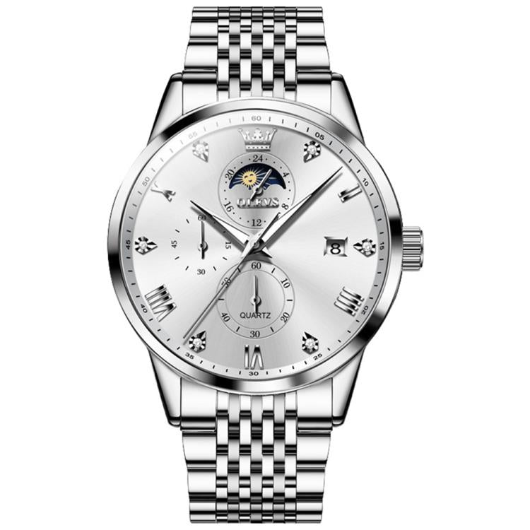 OLEVS 2925 Men Multifunctional Waterproof Luminous Quartz Watch