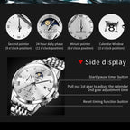 OLEVS 2925 Men Multifunctional Waterproof Luminous Quartz Watch