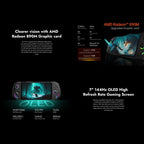 ONE-NETBOOK OneXPlayer F1 Pro 7 inch Handheld Game Console, Windows 11 AMD Ryzen AI 9 365 CPU, AI9-365 32GB+1TB, AI9-365 32GB+2TB