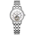 OLEVS 7036 Women Starry Sky Disk Luminous Skeleton Mechanical Watch