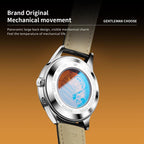 OLEVS 7039 Men Sun Moon Star Luminous Waterproof Mechanical Watch