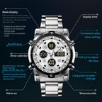 OLEVS 1106 Men Luminous Waterproof Smart Electronic Watch