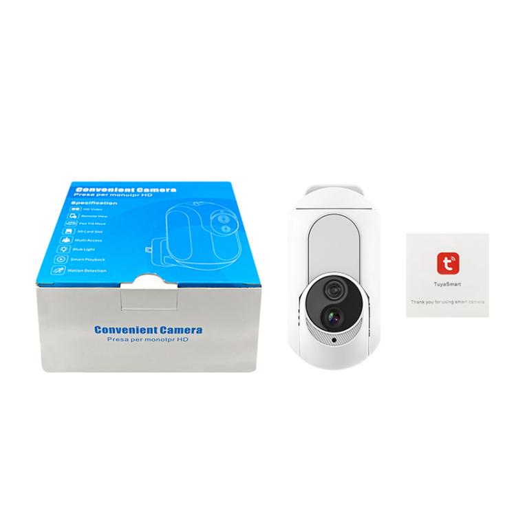 Home Socket Type WiFi Surveillance Camera Support Night Vision & Two-way Intercom, US Plug