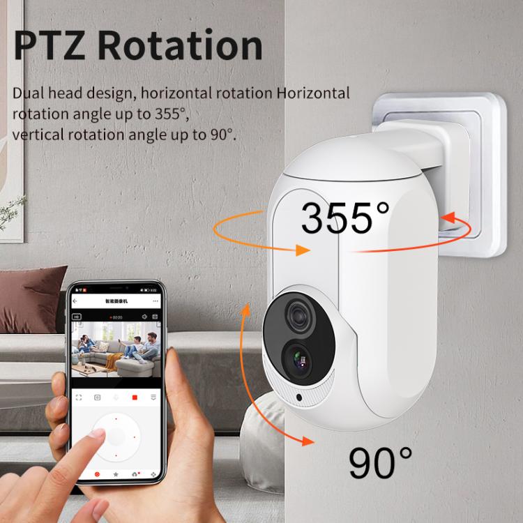 Home Socket Type WiFi Surveillance Camera Support Night Vision & Two-way Intercom, US Plug
