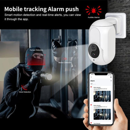 Home Socket Type WiFi Surveillance Camera Support Night Vision & Two-way Intercom, US Plug