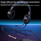 Yesido EK05 USB Wired RGB Light Gaming Headset with Mic, Cable length: 1.2m, EK05