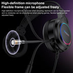 Yesido EK05 USB Wired RGB Light Gaming Headset with Mic, Cable length: 1.2m, EK05