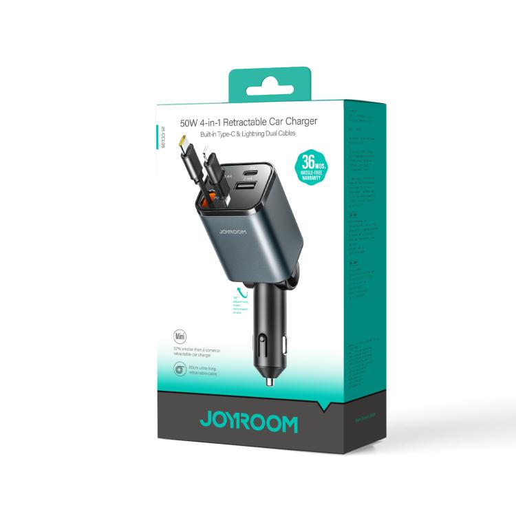 JOYROOM CCL05 4 in 1 Retractable Cable Car Charger
