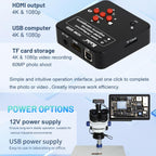 Kaisi HDMI 6000 HDMI / USB Dual Interface 60MP 4K Ultra HD Microscope Industrial Camera, US Plug, EU Plug