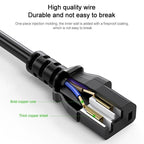 EU Plug Computer PC Power Cord 3 Pin Cable 0.5 Square, 1.8m x 0.5