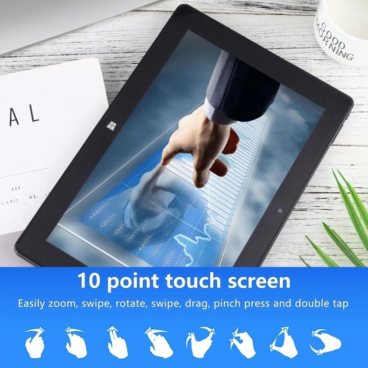 HONGSAMDE 10.1 inch 2 in 1 Tablet PC, Windows 11, Intel Celeron N4120 Quad Core No Keyboard, 6GB+64GB, 12GB+128GB