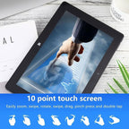 HONGSAMDE 10.1 inch 2 in 1 Tablet PC, Windows 11, Intel Celeron N4120 Quad Core No Keyboard, 6GB+64GB, 12GB+128GB