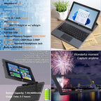 HONGSAMDE 10.1 inch 2 in 1 Tablet PC, Windows 11, Intel Celeron N4120 Quad Core No Keyboard, 6GB+64GB, 12GB+128GB