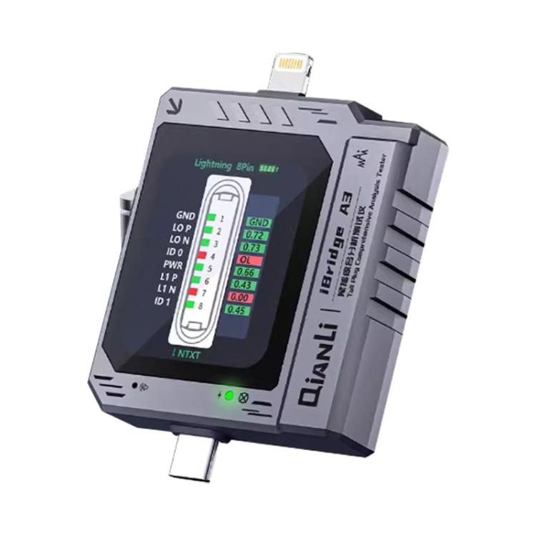 Qianli iBridge A3 Tail Plug Comprehensive Analysis Tester for Lightning & Type-C Interface Devices, Qianli iBridge A3