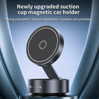 Q12 Foldable Vacuum MagSafe Magnetic Suction Cup Phone Holder, Q12(Black), Q12(Silver)