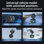 Q12 Foldable Vacuum MagSafe Magnetic Suction Cup Phone Holder, Q12(Black), Q12(Silver)