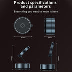 Q12 Foldable Vacuum MagSafe Magnetic Suction Cup Phone Holder, Q12(Black), Q12(Silver)