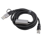 2m RJ45 to USB-C / Type-C Side Bend High Speed Network Card Ethernet Cable, Type-C Side Bend