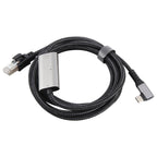 2m RJ45 to Type-C / USB 2-in-1 High Speed Network Card Ethernet Cable, Type-C / USB 2-in-1