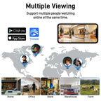 2MP HD 360 Degree Panorama 3 Lens IP66 Waterproof Wireless WiFi Camera, 15 Days Memory Card, 30 Days Memory Card