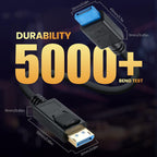 DisplayPort 8K DP1.4 Male to Female Connection Cable for Device Testing, 0.3m, 1m