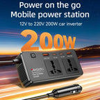 Yesido VC07 200W AC220V Multifunctional Car Inverter