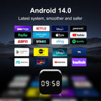 H96Max 8K UHD Android 14 Smart TV Box with Remote Control, Allwinner H728 Octa-Core, 2GB+16GB, 4GB+32GB